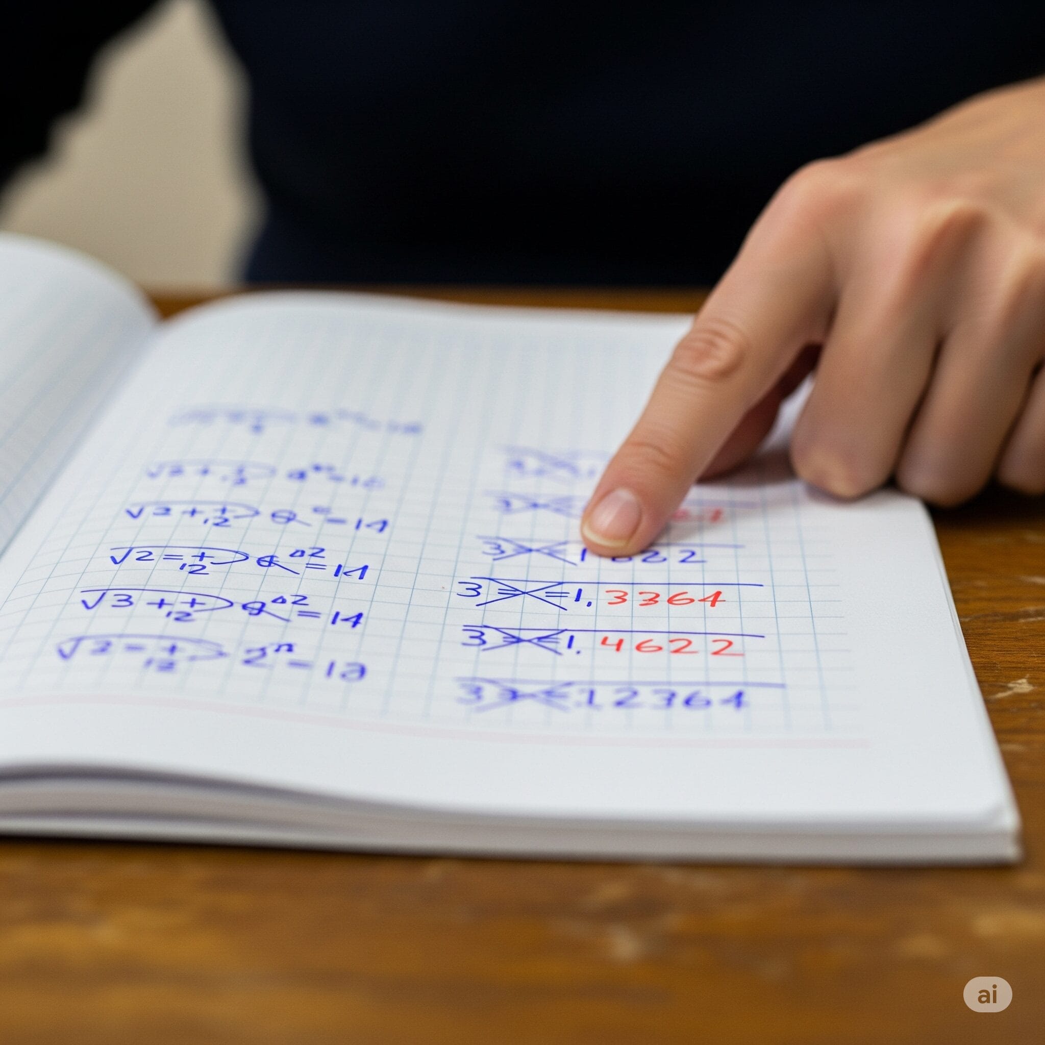 カフェのテーブルでおしゃれなノートと一本のボールペンで書き物をする人の様子