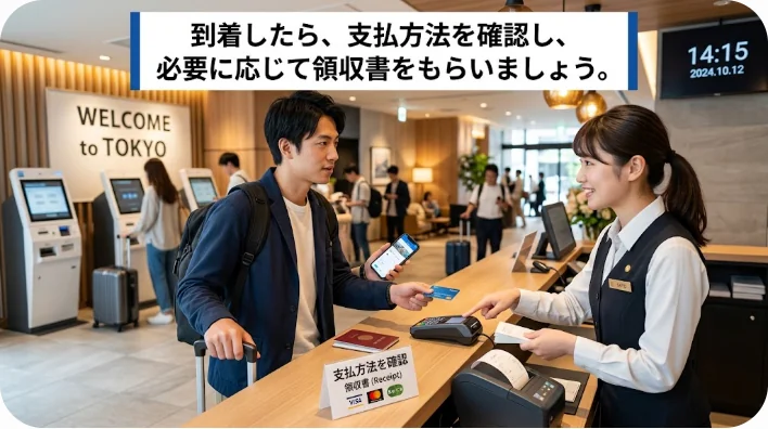 日本人乗客が白人女性の運転手にクレジットカードでタクシー料金を支払っている。笑顔で、安全で現代的な支払いシーン