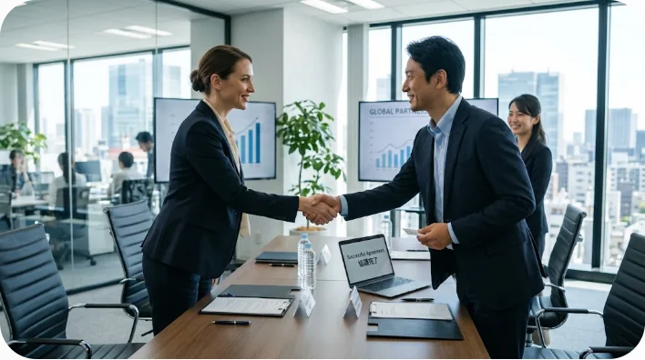 構造化されたビジネスメールが画面に表示されている様子