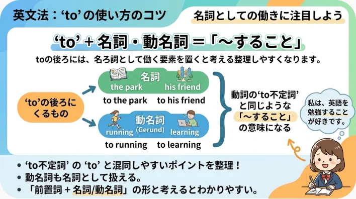 日本人の英語学習者が名詞・代名詞・動名詞の文法カードを机上で整理している様子