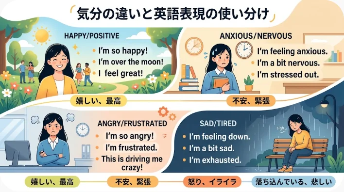 机でストレスに関する英語表現をノートに整理する大人の学習者