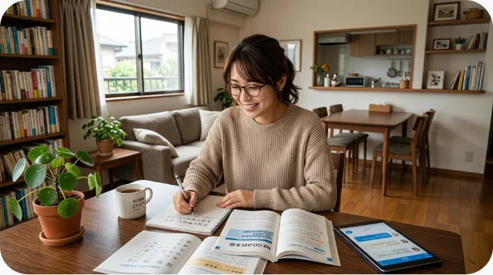 静かな食事会や気軽な集まりなど自宅での催しの違いを比較する英語学習者