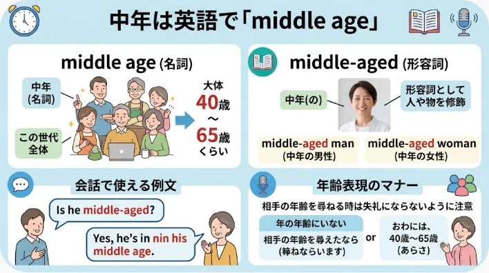 オフィスラウンジで40代の同僚2人がコーヒーを前に英語で談笑している様子