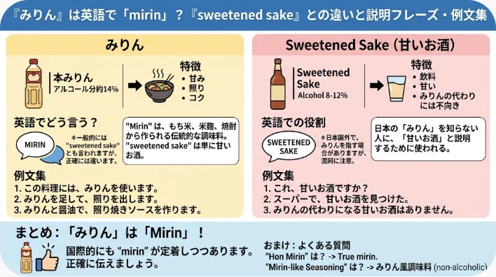 キッチンカウンターに置かれたみりんのボトルと計量スプーン、醤油の器、生姜、照りのある焼き魚の皿