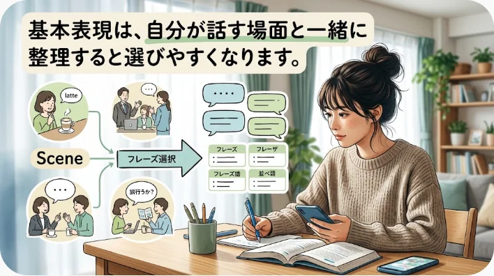 就職活動の英語表現をノートと履歴書資料で整理する日本人学習者
