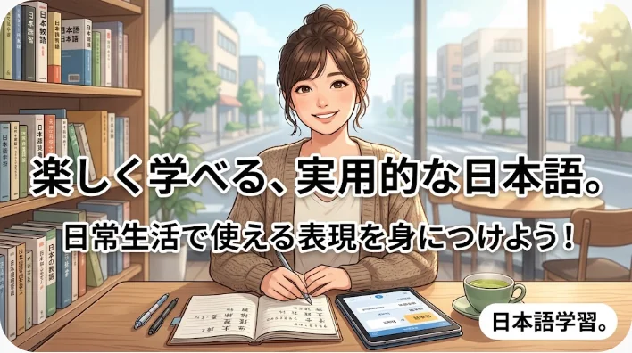 お祝いの種類を表すカードと卒業帽や贈り物を使って英語を学ぶ成人学習者