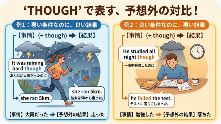 二つの対照的な内容をカードでつないで英文の構造を学ぶ様子
