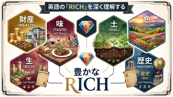 硬貨、肥沃な土、チョコレート、深い色の布、コーヒー豆、歴史書を並べた画像