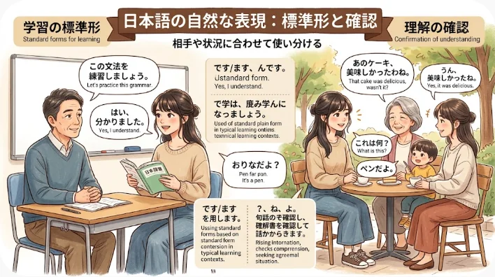カフェで英語の質問表現を使って会話練習をする学習者と会話相手