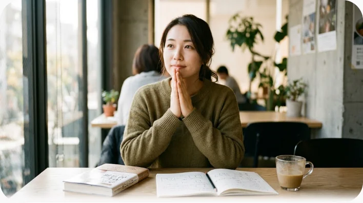 ノートと紙の路線図、鉛筆が置かれた朝の学習机の様子